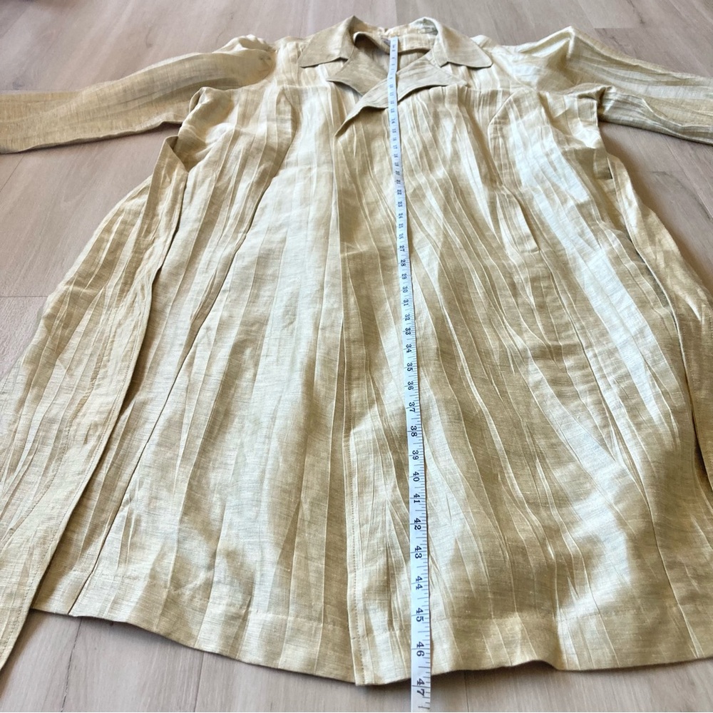 Chico's Linen Blend Open Front Belted Duster Jacket size 4 (20/22) - Picture 4 of 8